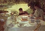 Giuseppe de nittis Breakfast in the Garden painting